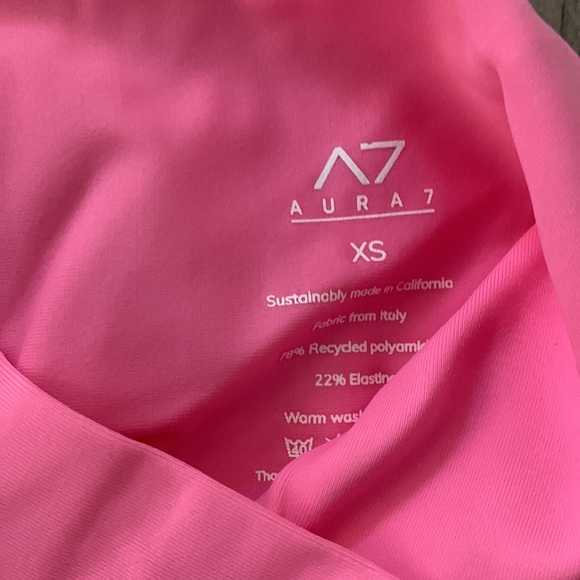 Aura7 cinch back pink leggings - Picture 4 of 6